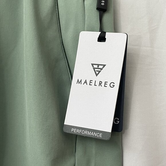 Maelreg Performance Proflex Men's Shorts Light Green Size 40x7 UPF-30+ Stretch - Picture 3 of 10